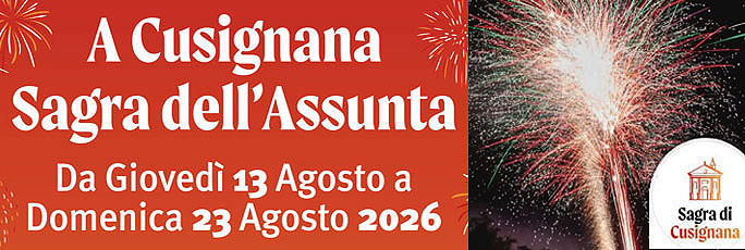 Giavera del Montello Sagra dell'Assunta a Cusignana dal 13 Agosto al 23 Agosto 2026