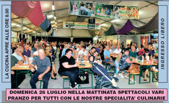 VARAGO DI MASERADA SUL PIAVE ESTATE VARAGHESE luglio domenica 26 pranzo