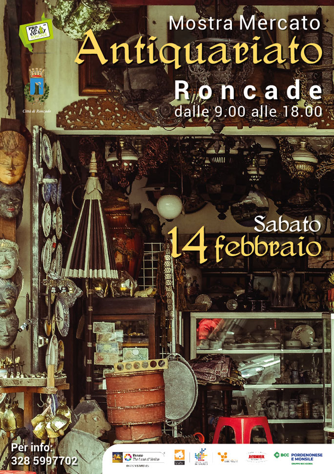 Roncade Mostra Mercato dell'Antiquariato sabato 14 febbraio 2026