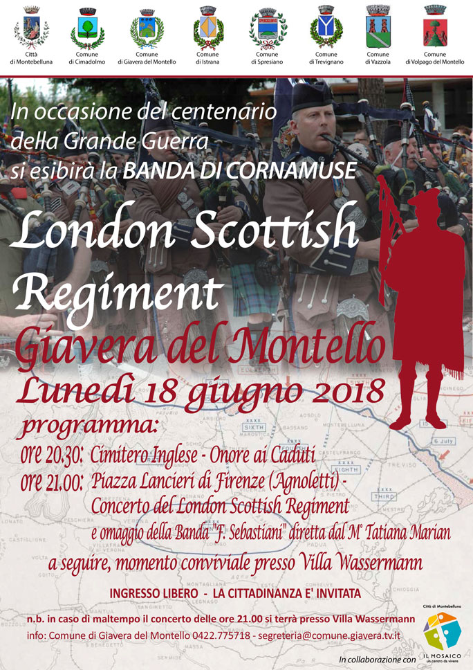 2018 GIAVERA DEL MONTELLO EVENTI CULTURALI concerto the london scottish regiment