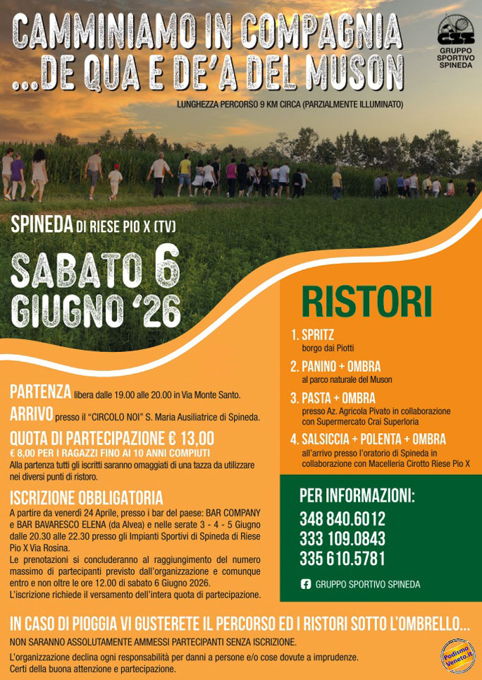 RIESE PIO X SPINEDA CAMMINIAMO IN COMPAGNIA DE QUA E DE A DEL MUSON
