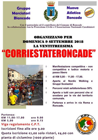 2018 RONCADE CORSA PODISTICA CORRI ESTATE