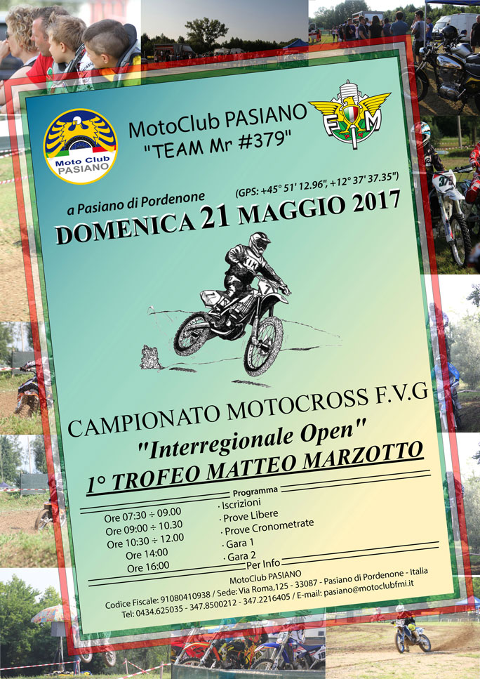 2017 PASIANO DI PORDENONE CAMPIONATO MOTOCROSS F.V.G. INTERREGIONALE OPEN