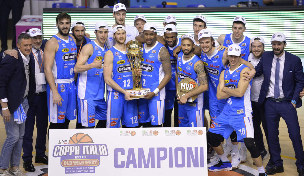 pallacanestro treviso basket de' longhi vincitore coppa italia serie A2 2019