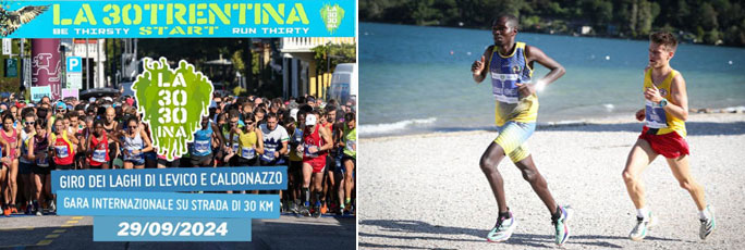 La 30 Trentina Gara Internazionale su Strada di km 30 a Levico Terme Domenica 29 Settembre 2024 Giro del Lago di Levico e Lago di Caldonazzo