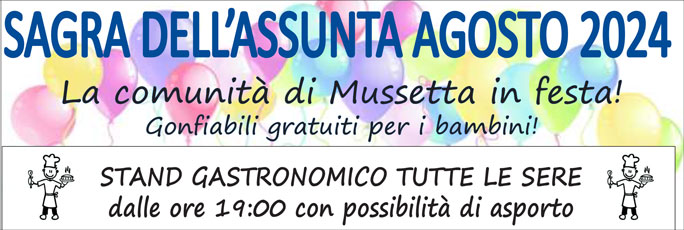 San Donà di Piave Mussetta Sagra dell'Assunta dal 2 Agosto al 15 Agosto 2024