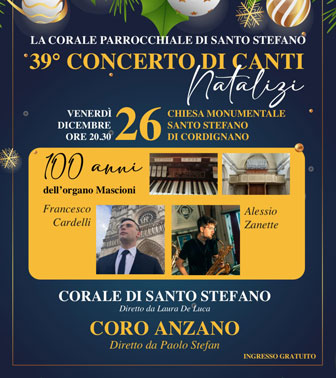 cordignano CONCERTO CORALE DI SANTO STEFANO
