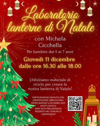 labroratorio lanterne di natale a cordignano