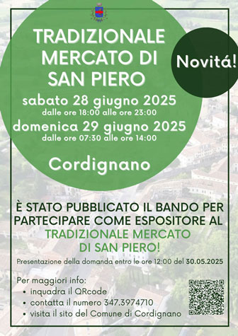 2025 CORDIGNANO TRADIZIONALE MERCATO DI SAN PIETRO E PAOLO