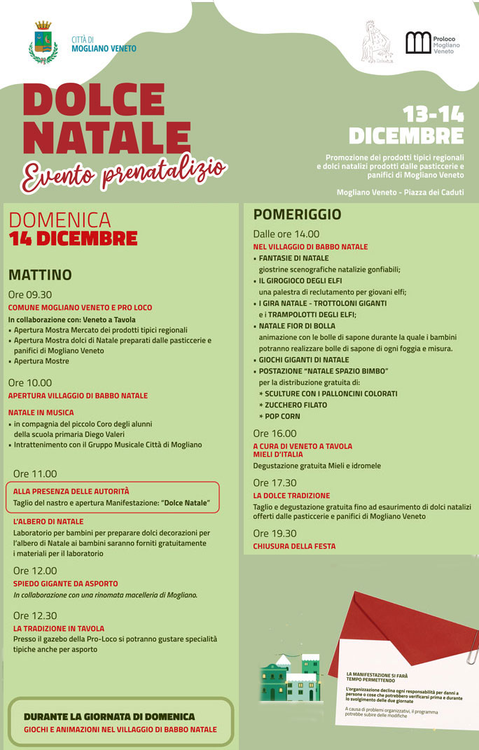 MOGLIANO VENETO (TV)
DOLCE NATALE
EVENTO PRENATALIZIO