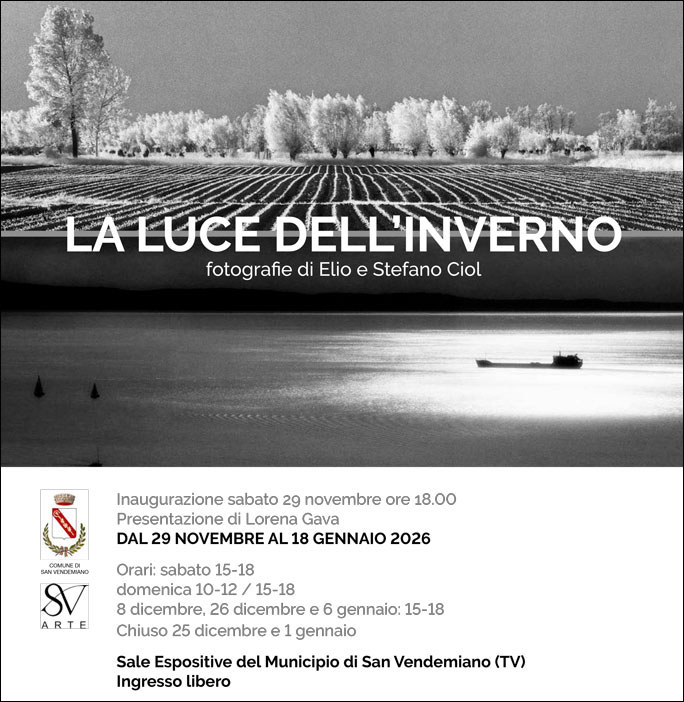 san vendemiano mostra fotografica la luce dell'inverno fotografie di elio e stefano ciol