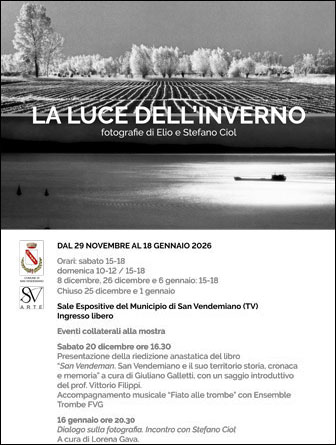 2025 san vendemiano mostra fotografica la luce dell'inverno fotografie di elio e stefano ciol