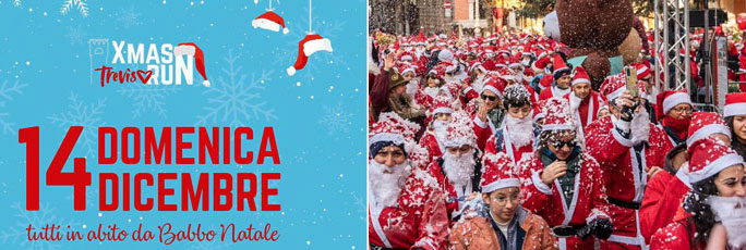 Treviso X-Mas Run Corsa dei Babbo Natale Domenica 14 Dicembre 2025