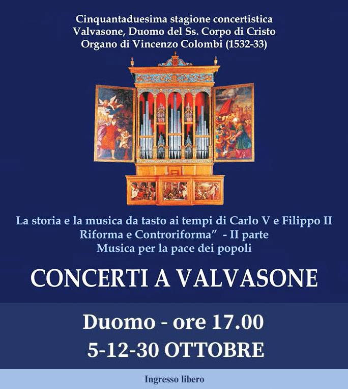 Valvasone 52ª Stagione Concerti dal 21 Settembre al 22 Novembre 2025