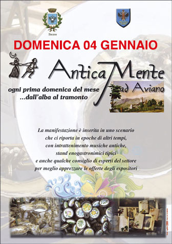 2026 ogni prima domenica del mese Aviano Mostra Mercato dell'Antiquariato Anticamente