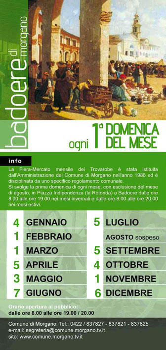 2026 Mercatino Antiquariato di Badoere ogni Prima Domenica del Mese