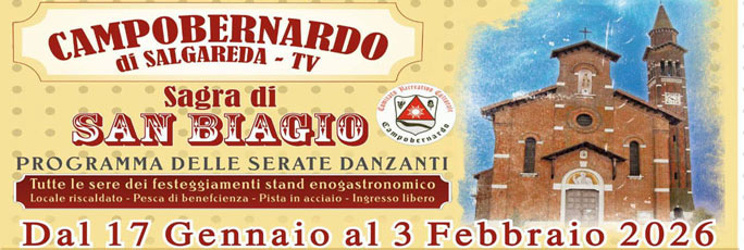 Campobernardo Sagra di San Biagio dal 17 Gennaio al 3 Febbraio 2026