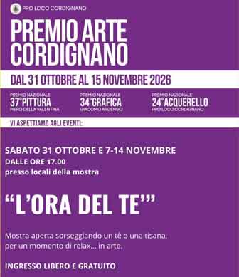 cordignano premio nazionale di pittura evento l'ora del te