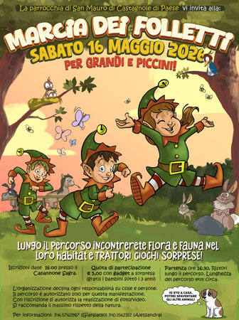 Marcia Dei Folletti a Castagnole di Paese Sabato 16 Maggio 2026
