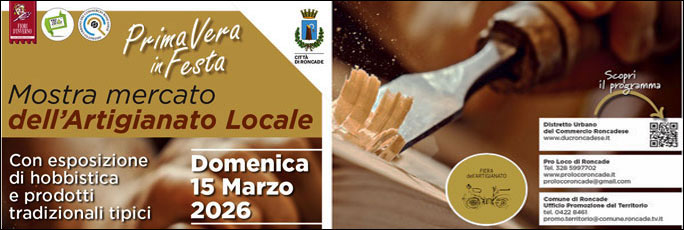 Fiera dell'Artigianato | Roncade domenica 16 Marzo 2026