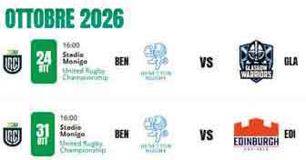 2026 RUGBY TREVISO BENETTON MATCH OCTOBER