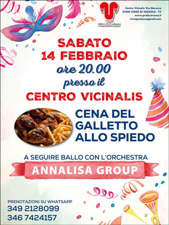 VAZZOLA VISNA' CENA DEL GALLETTO ALLA BRACE