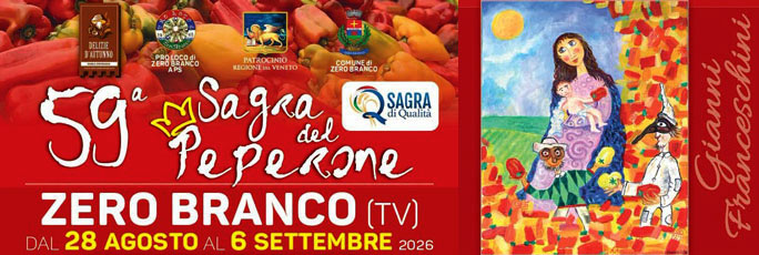 Zero Branco Sagra Del Peperone dal 28 Agosto al 6 Settembre 2026