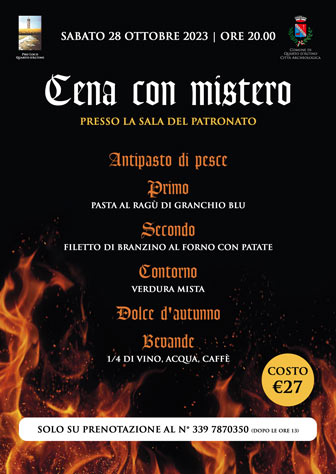 2023 quarto d'altino cena con mistero