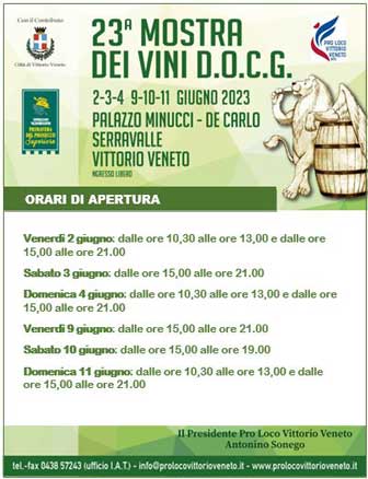 2023 VITTORIO VENETO 23ª MOSTRA DEI VINI D.O.C.G. 