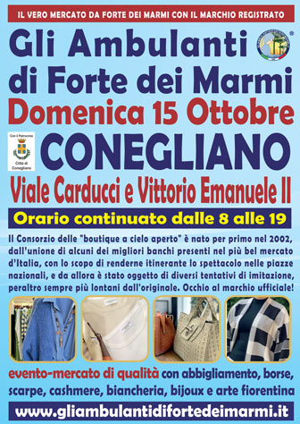 2023 CONEGLIANO MERCATO GLI AMBULANTI DI FORTE DEI MARMI