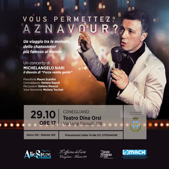 2023 concerto di michelangelo nari Vous permettez, Aznavour? a conegliano