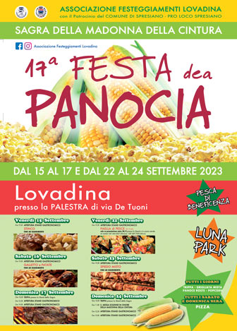 2023 SPRESIANO LOVASINA 17ª FESTA DEA PANOCIA 