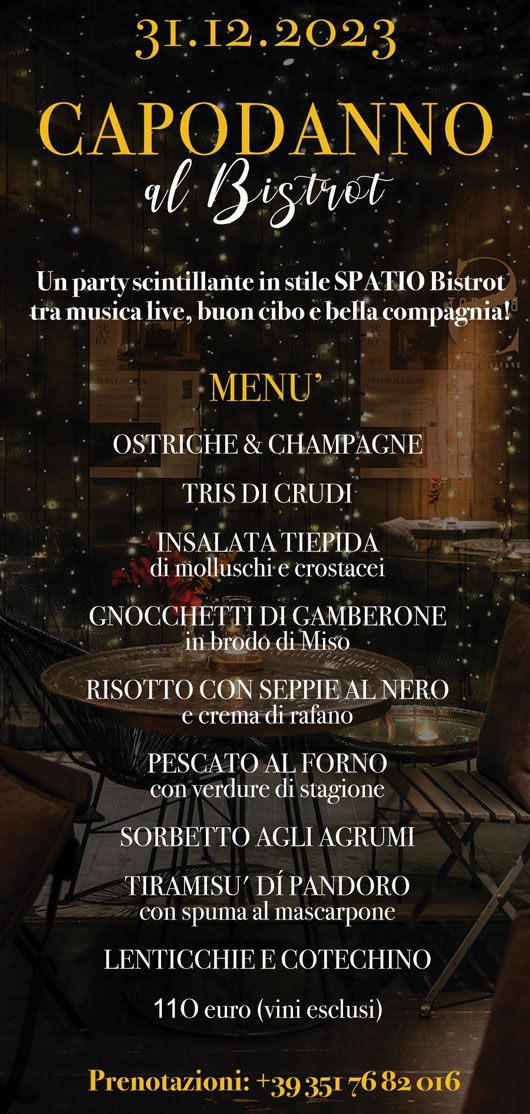 treviso capodanno spatio bistrot dinner and music