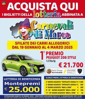 2025 CARNEVALI DI MARCA LOTTERIA