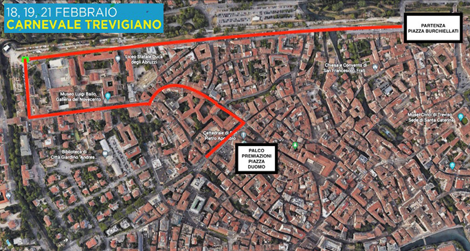 2023 carnevale a treviso percorso carri mascherati