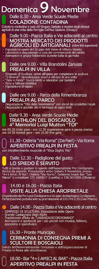 cordignano prealpi in festa 9 novembre