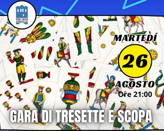 GARA DI TRESETTE e SCOPA a portobuffolà
