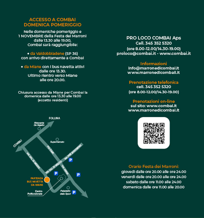 festa dei marroni di combai informazioni