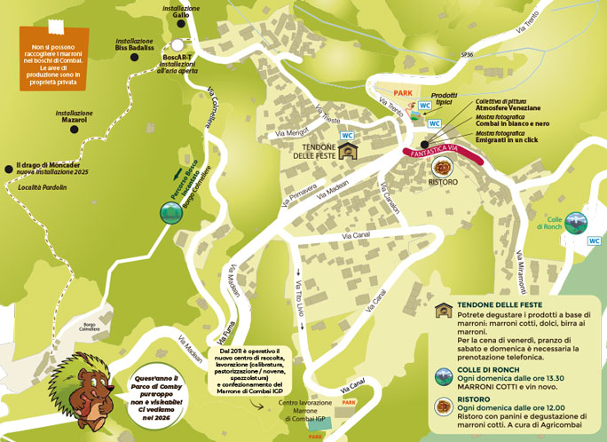 festa dei marroni di combai mappa