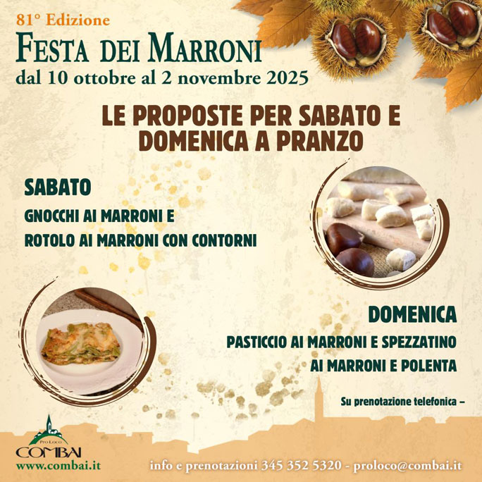 festa dei marroni di combai menù