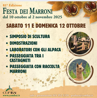 festa dei marroni di combai ottobre sabato 11 e domenica 12