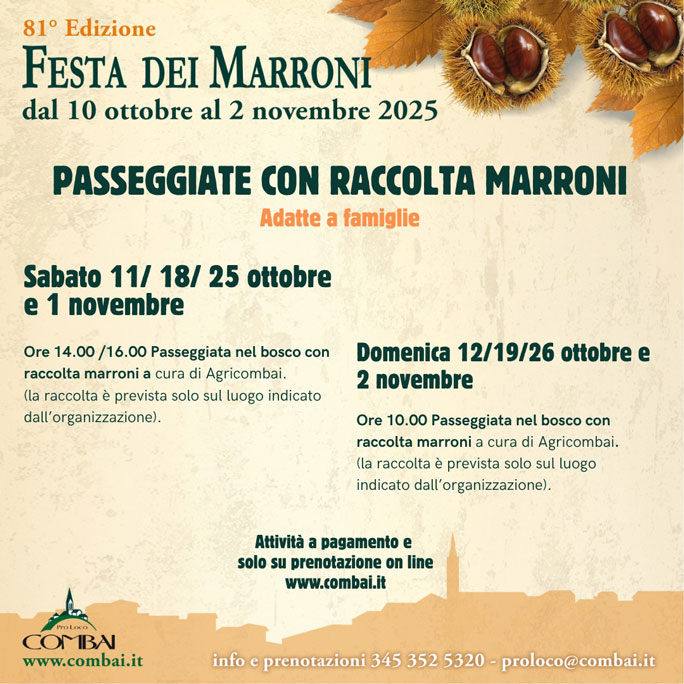festa dei marroni di combai passeggiate