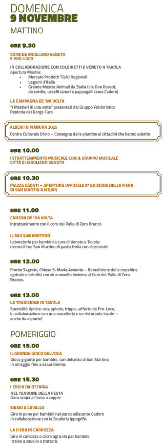 mogliano veneto san martin a mojan festa di san martino domenica 9 novembre