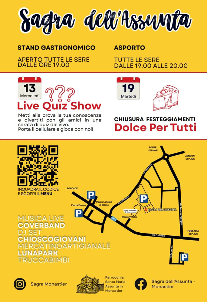 monastier di treviso sagra d''assunta stand gastronomico