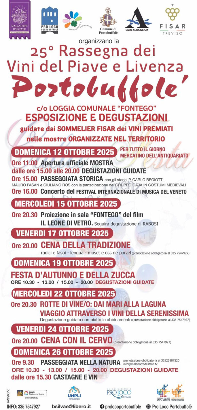 PORTOBUFFOLE' RASSEGNA DEI VINI DEL PIAVE E LIVENZA