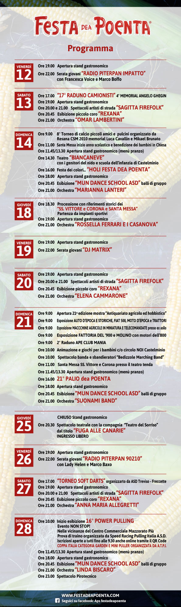 RESANA CASELMINIO FESTA DEA POENTA programma