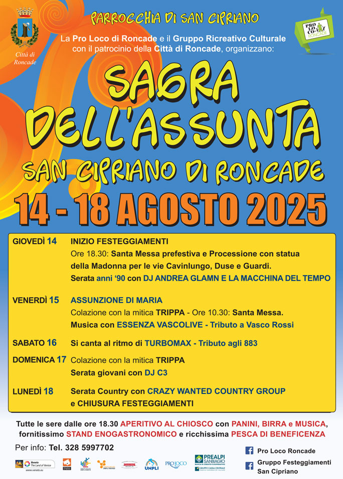 RONCADE SAN CIPRIANO SAGRA DELL'ASSUNTA