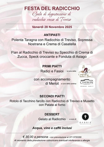 galà degustazione di radicchio rosso di treviso