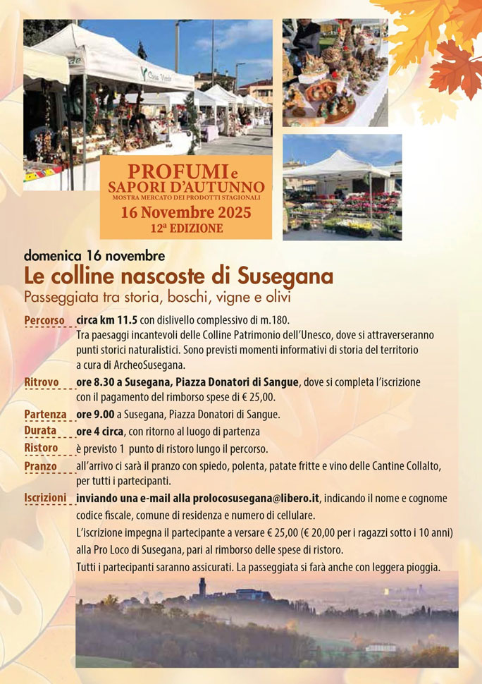 SUSEGANA PASSEGGIATA LE COLLINE NASCOSTE