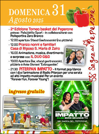 ZERO BRANCO SAGRA DEL PEPERONE 2025 agosto 31